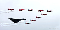 Red Arrows and Vulcan flypast opening the show