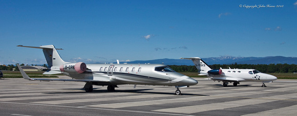 Learjet with Cessna Citation [D-CRBE and G-FKBK]